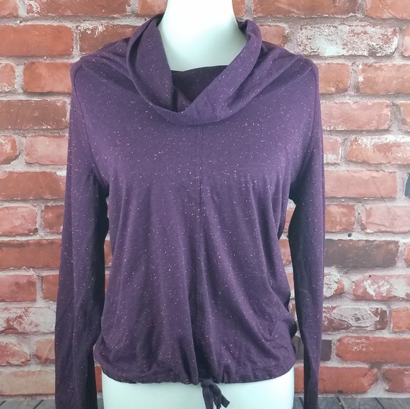 Columbia Tops - Columbia purple cowl neck top drawstring waist